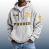Padres Est 1969 Quarter Zip Waffle Hoodie 8