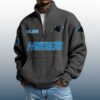 Panthers Est 1993 Stand Collar Half Zip Waffle Sweatshirt 2