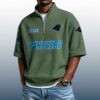 Panthers Est 1993 Waffle Stand Collar Half Zip Polo Shirt 3