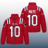 Patriots Drake Maye 10 2025 Puffer Down Jacket 2