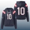 Patriots Drake Maye 10 Signature Waffle Hoodie
