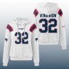 Patriots TreVeyon Henderson 32 Waffle Hoodie 3
