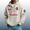 Phillies Est 1883 Quarter Zip Waffle Hoodie 7
