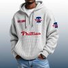 Phillies Est 1883 Quarter Zip Waffle Hoodie 8