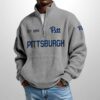 Pittsburgh Est 1890 Waffle Stand Collar Half Zip Sweatshirt 3