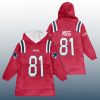 RM 81 New England Football Unisex Blanket Hoodie 3