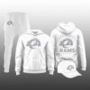 Rams 2026 White Out Hoodie Joggers Cap