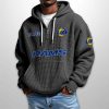 Rams Est 1937 Half Zip Waffle Hoodie 2