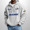 Rams Est 1937 Half Zip Waffle Hoodie 5