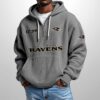 Ravens Est 1998 Half Zip Waffle Hoodie3
