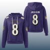 Ravens Lamar Jackson 8 Signature Waffle Hoodie