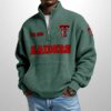 Red Raiders Est 1925 Waffle Stand Collar Half Zip Sweatshirt 3