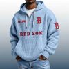 Red Sox Est 1901 Quarter Zip Waffle Hoodie 4