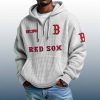 Red Sox Est 1901 Quarter Zip Waffle Hoodie 8