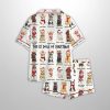 Retro 12 Dogs Of Christmas Dog Lover Satin Pajama Set 2