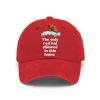 Retro Christmas The Only Red Hat Allowed In This Home Print Baseball Cap