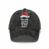 Retro Christmas The Only Red Hat Allowed In This Home Print Baseball Cap 2
