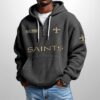 Saints Est 1966 Half Zip Waffle Hoodie1