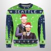 Sam Darnold Jaxon Smith Njigba Seahawks Ugly Christmas Sweater 2