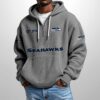 Seahawks Est 1974 Half Zip Waffle Hoodie2