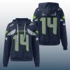 Seahawks Sam Darnold 14 Waffle Hoodie 2