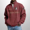 Seminoles Est 1902 Waffle Stand Collar Half Zip Sweatshirt