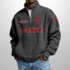 Sooners Est 1895 Waffle Stand Collar Half Zip Sweatshirt 2