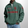 Sooners Est 1895 Waffle Stand Collar Half Zip Sweatshirt 4