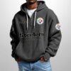 Steelers Est 1933 Half Zip Waffle Hoodie 11 Steelers Est 1933 Half Zip Waffle Hoodie