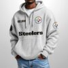 Steelers Est 1933 Half Zip Waffle Hoodie3