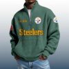 Steelers Est 1933 Stand Collar Half Zip Waffle Sweatshirt 3