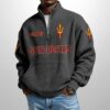 Sun Devils Est 1897 Waffle Stand Collar Half Zip Sweatshirt 2