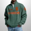 Syracuse Est 1889 Waffle Stand Collar Half Zip Sweatshirt 3