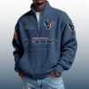 Texans Est 1999 Stand Collar Half Zip Waffle Sweatshirt 1