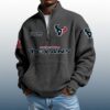 Texans Est 1999 Stand Collar Half Zip Waffle Sweatshirt 2