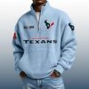 Texans Est 1999 Stand Collar Half Zip Waffle Sweatshirt 3