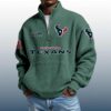 Texans Est 1999 Stand Collar Half Zip Waffle Sweatshirt 4