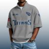 Titans Est 1959 Waffle Stand Collar Half Zip Polo Shirt 4