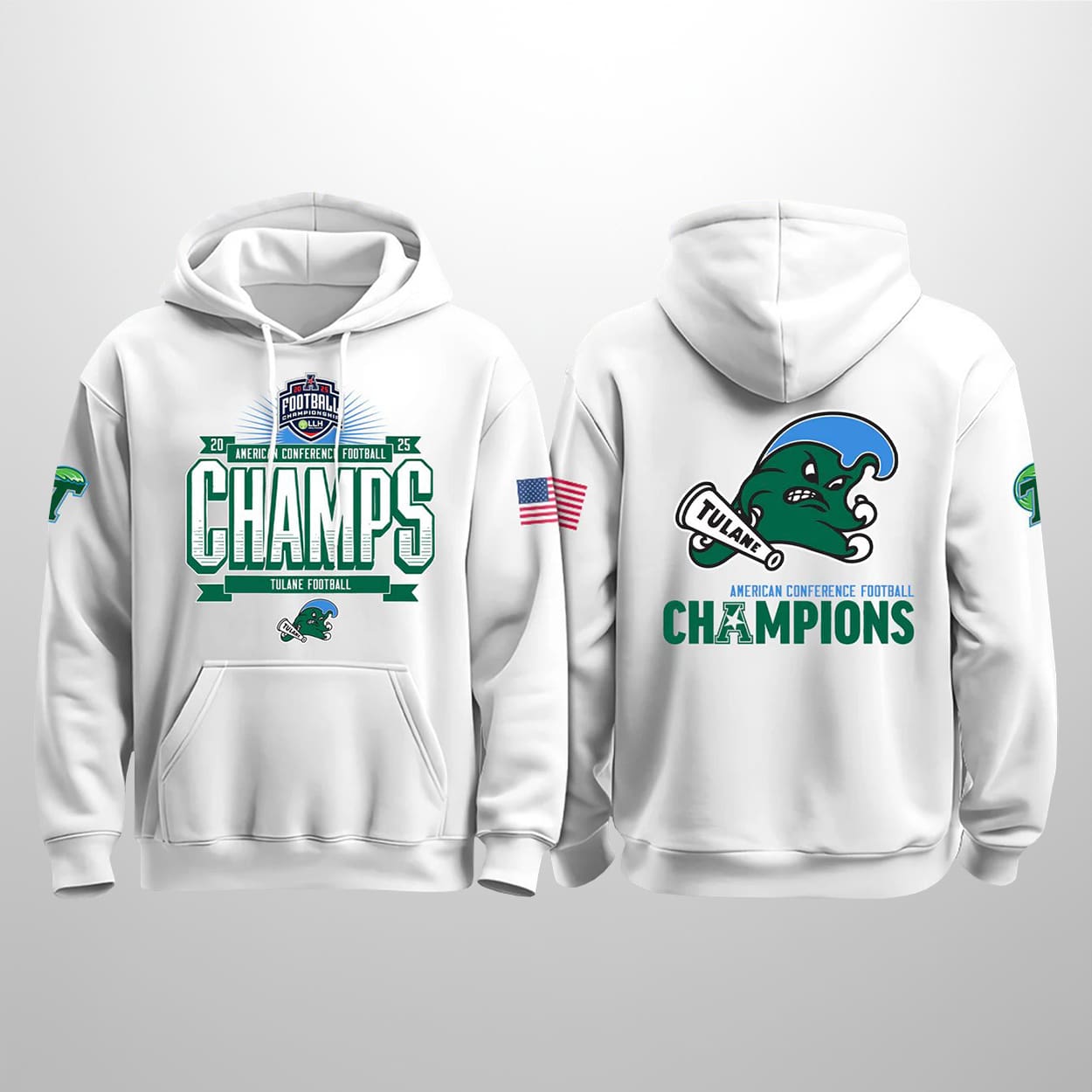 Tulane 2025 We Are Champions ACF Hoodie Tulane 2025 We Are Champions ACF Hoodie