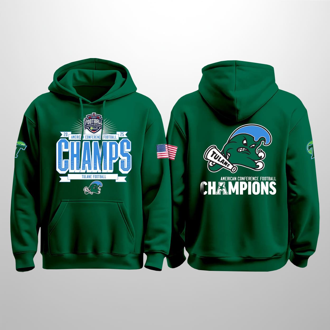 Tulane 2025 We Are Champions ACF Hoodie 3 Tulane 2025 We Are Champions ACF Hoodie 3