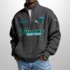 Tulane Est 1893 Waffle Stand Collar Half Zip Sweatshirt 2