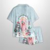 Twinkling Lights Cosy Doorways Jolly Christmas Home Satin Pajama Set 2