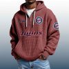 Twins Est 1901 Quarter Zip Waffle Hoodie 2