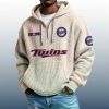 Twins Est 1901 Quarter Zip Waffle Hoodie 6