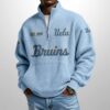 UCLA Est 1919 Waffle Stand Collar Half Zip Sweatshirt