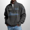 UCLA Est 1919 Waffle Stand Collar Half Zip Sweatshirt 2