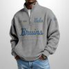 UCLA Est 1919 Waffle Stand Collar Half Zip Sweatshirt 4