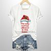 V Neck Retro Christmas The Only Red Hat Allowed In This Home Print T Shirt 3