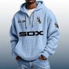 White Sox Est 1894 Quarter Zip Waffle Hoodie 3