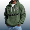 White Sox Est 1894 Quarter Zip Waffle Hoodie 4
